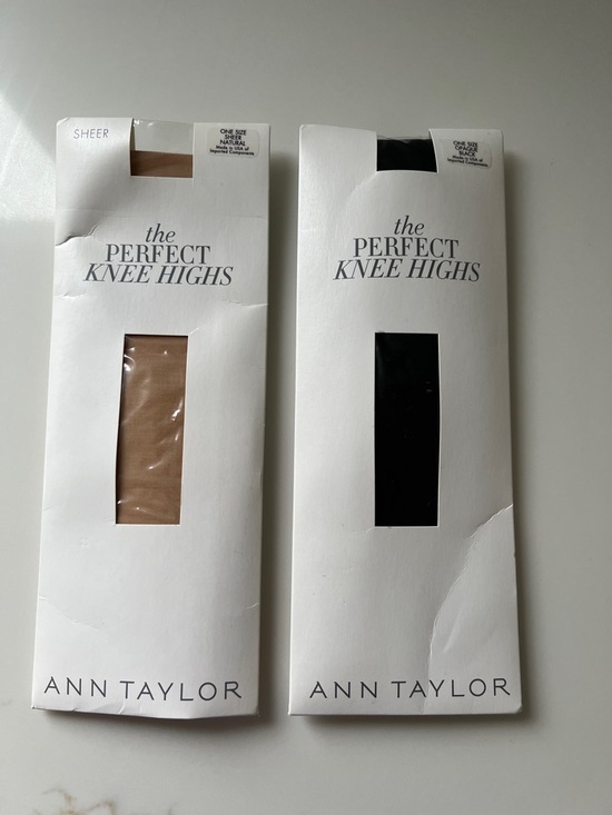 Ann Taylor Accessories - Ann Taylor Knee Highs Duo — sheer Nude & Black opaque NEW